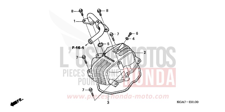 CYLINDER HEAD COVER for CG125 TITAN ES FORCE SILVER METALLIC (NH411) from 2004